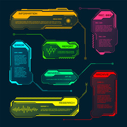 futuristic hud or ui elements sci-fi user vector image