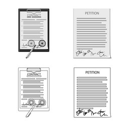 isolated object of form and document symbol set vector image