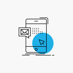 bulk dialog instant mail message line icon vector image