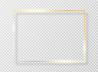 Golden Light Frame with Sparkle vector image