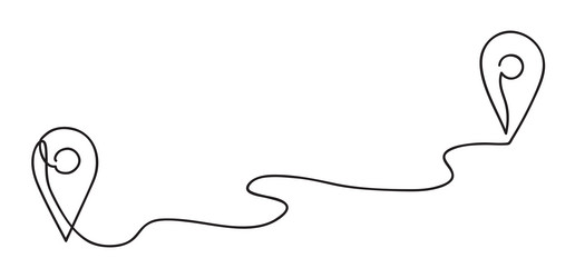 abstract traffic route between two points on map vector image