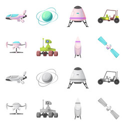 design of mars and space symbol collection vector image