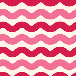 retro groovy waves in red pink seamless pattern vector