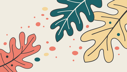 autumn leaves abstract botanical pattern design vector image
