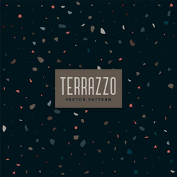 Dark terrazzo pattern background design vector