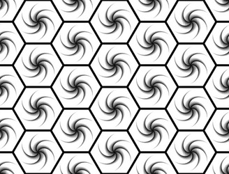 Design seamless monochrome hexagon pattern vector