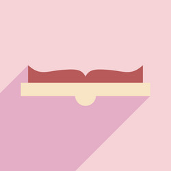 flat with shadow icon and mobile application open vector image