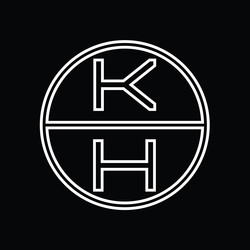 Hk logo monogram drops crown shape images design Vector Image