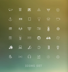 modern thin line icons for web and mobile vector image