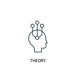 Theory concept line icon simple element vector