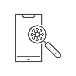 virus on surface a smartphone icon vector image