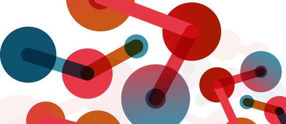 abstract background round dots connected by lines vector image