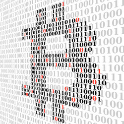 abstract sign bitcoin binary code technology vector image