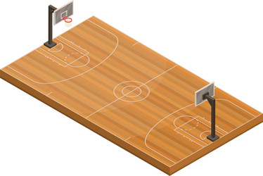 Basketball field icon isometric style vector