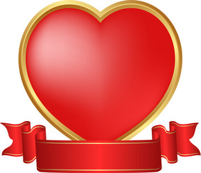 Golden heart Royalty Free Vector Image - VectorStock