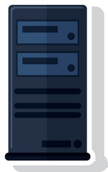 isolated cpu device design vector image