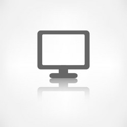 monitor web icon computer display vector image