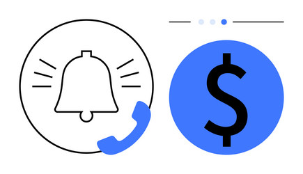 notification alert and dollar symbol highlighting vector image