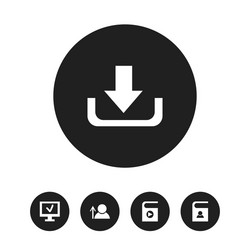 set of 5 editable web icons includes symbols vector image