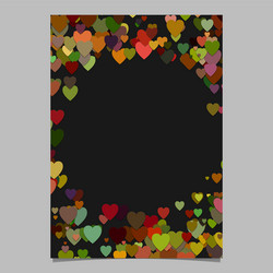 Color abstract random heart brochure template vector