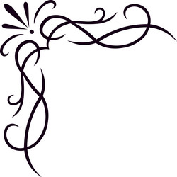 elegant corner border creating a decorative frame vector image
