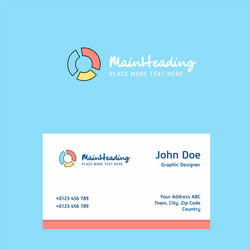 graph logo design with business card template vector image