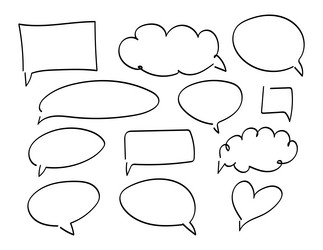 handwritten dialog form set on white background vector image