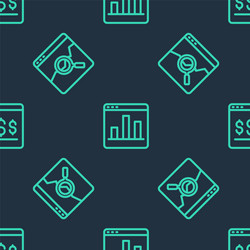 set line graph chart infographic website vector image