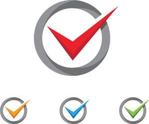 Check mark icons with transparent background Vector Image