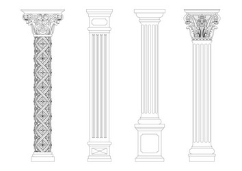 Classical Column Patterns vector image
