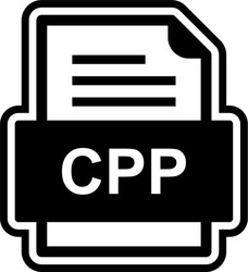 cpp file document icon vector