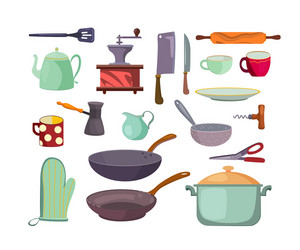 Kitchen tools kitchenware cooking baking Vector Image