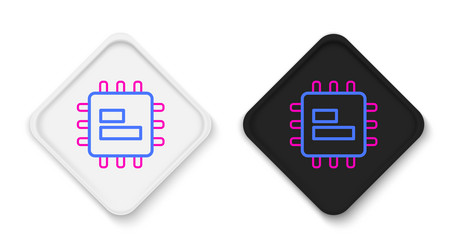 line computer processor with microcircuits cpu vector image