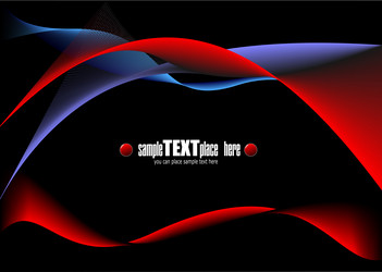 Abstract futuristic black-red-blue background vector