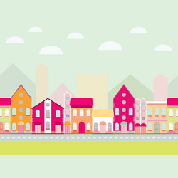 House buildings home seamless background pattern Vector Image