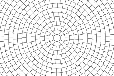 paved circle pattern tile background circular vector image