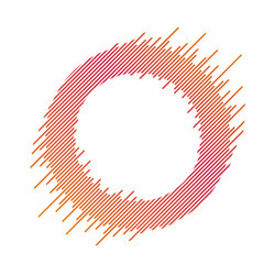 Abstract circle with dynamic lines vector