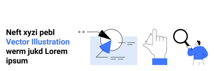 data analysis user interaction and research vector image