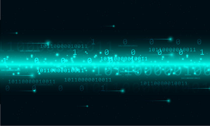 digital data connection on blue space abstract vector image