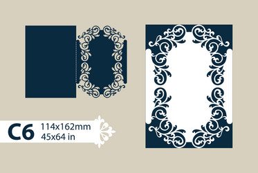 Elegant Openwork Envelope Template vector image