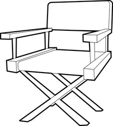 Film director chair icon outline style vector