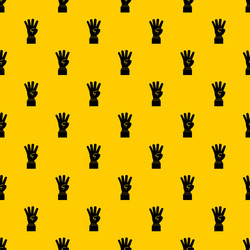 hand showing number four pattern vector image