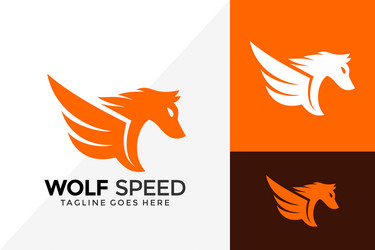 Wolf speed logo design brand identity logos Vector Image Wolf speed logo design brand identity logos Vector Image