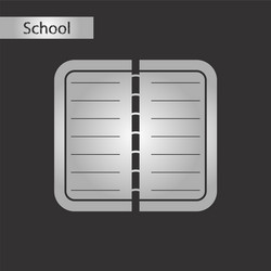 black and white style icon notebook vector image