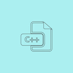 C development file format flat icon vector