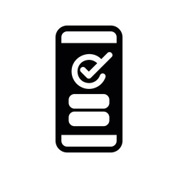 checklist application interface displayed vector image
