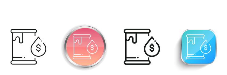 fuel icon thin linear regular and button style vector image