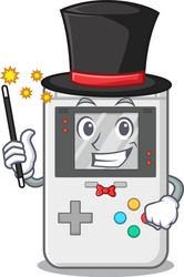 mascot handheld game scroll performance vector image