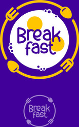 Breakfast Cafe Logo - Scrambled Eggs Vector Image
