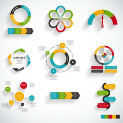 Collection of infographic templates for business vector